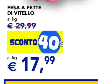 Fesa a fette di vitello