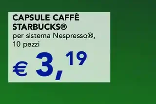 Capsule caffè Starbucks Nespresso