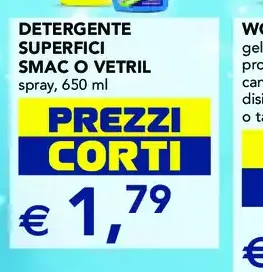 Detergente superfici Smac o Vetril