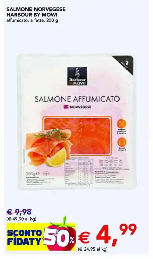 Salmone norvegese affumicato Harbour by MOWI