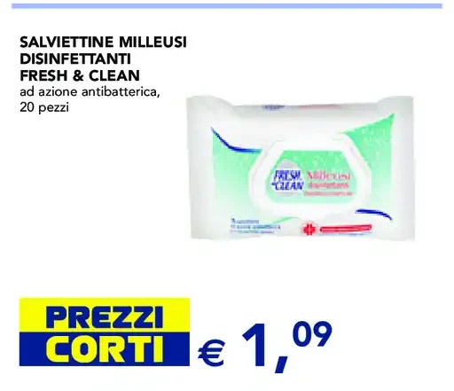Salviettine milleusi Fresh & Clean