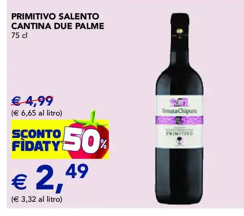 Primitivo Salento Cantina Due Palme