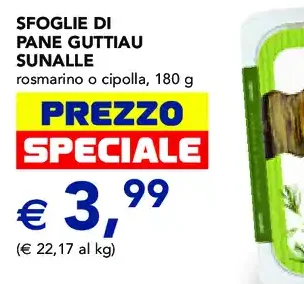 Sfoglie di pane guttiau Sunalle