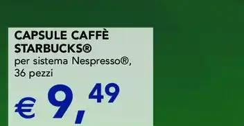 Capsule caffè Starbucks Nespresso