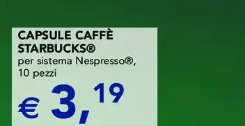 Capsule caffè Starbucks Nespresso