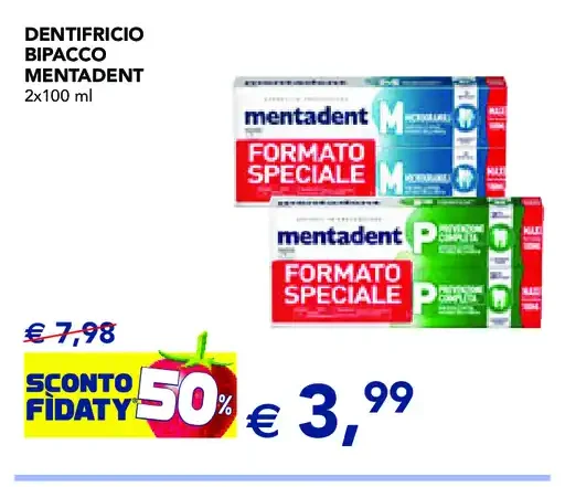 Dentifricio Bipacco Mentadent