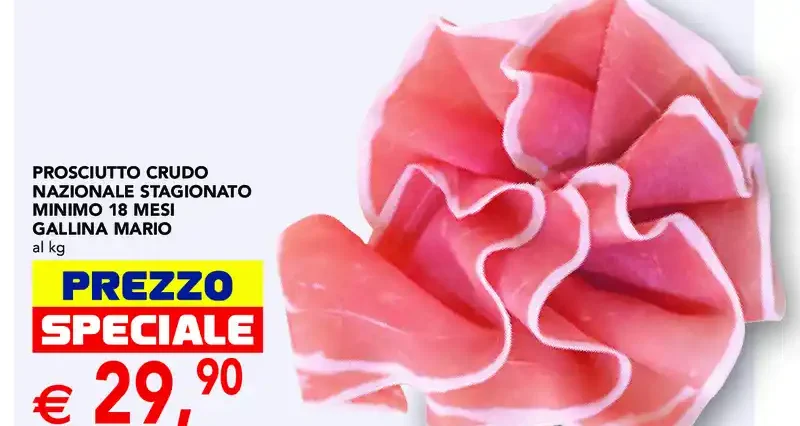Prosciutto crudo nazionale stagionato