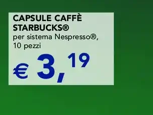 Capsule caffè Starbucks Nespresso