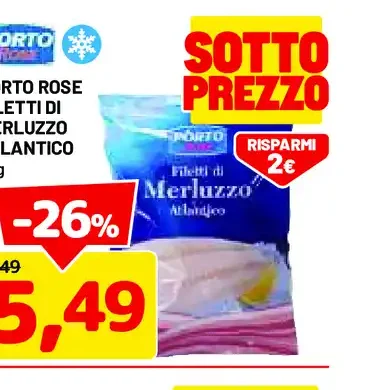 Filetti di merluzzo atlantico