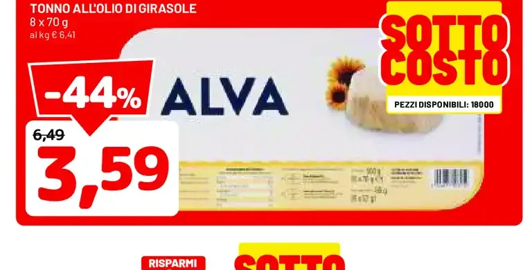 Tonno all'olio di girasole