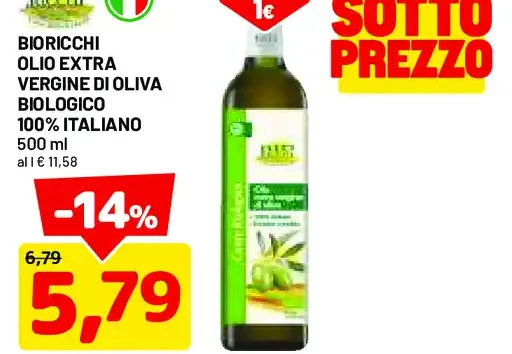 Olio extravergine di oliva biologico