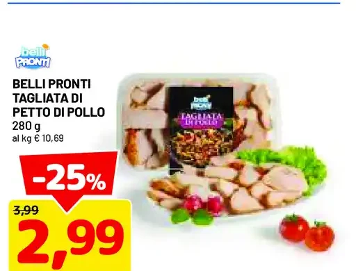 Tagliata di petto di pollo