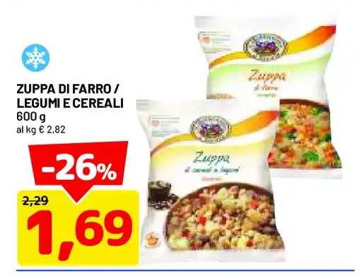 Zuppa di farro legumi e cereali