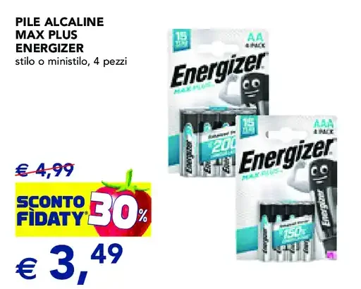Pile alcaline Energizer Max Plus