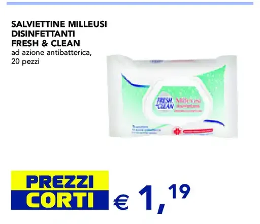 Salviettine Milleusi Disinfettanti Fresh & Clean