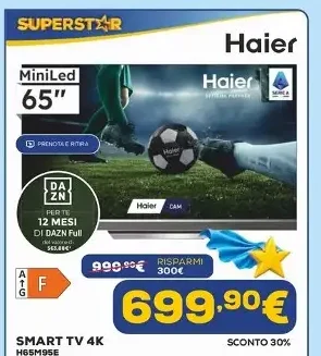 Smart TV 4K 65 pollici