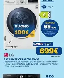 Asciugatrice LG 10 kg