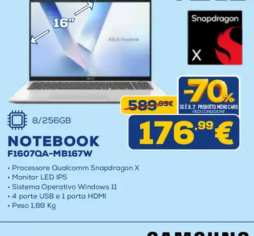 Notebook F1607QA-MB167W