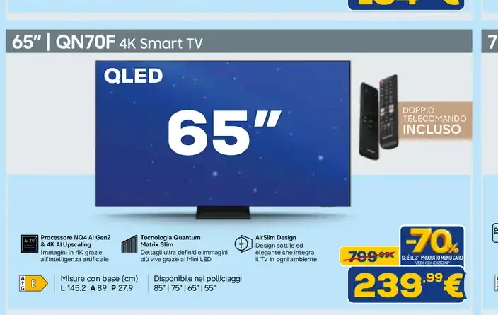 Samsung QN70F 65" QLED 4K Smart TV