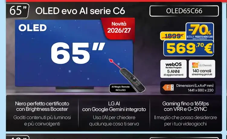 LG OLED evo AI C6 65"