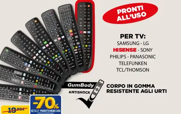 Telecomando universale Meliconi GumBody Personal Plus