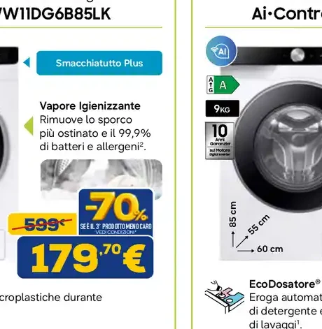 Lavatrice Samsung Ai-Control WW11DG6B85LK