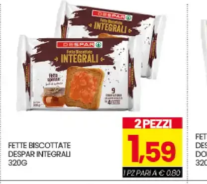Fette biscottate Despar integrali