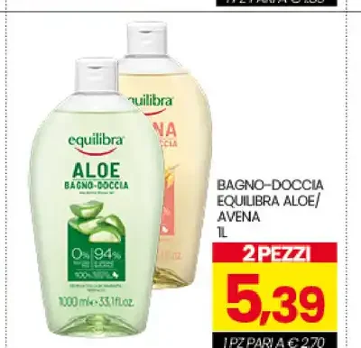 Bagnodoccia Equilibra aloe/avena 1 l