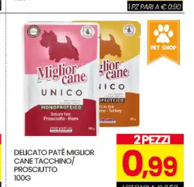 Delicato paté Miglior Cane tacchino/prosciutto 100 g