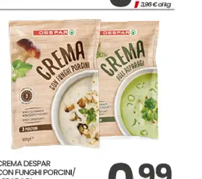 Crema con funghi porcini e asparagi