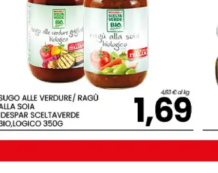 Sugo alle verdure/ragù alla soia