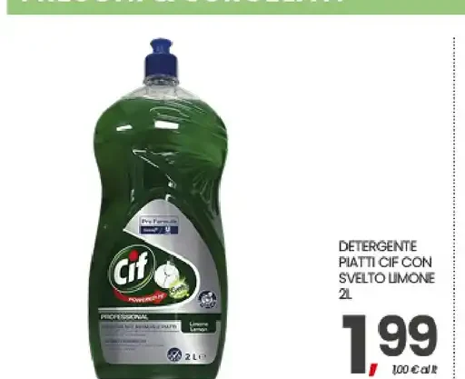 Detergente piatti Cif con svelto limone