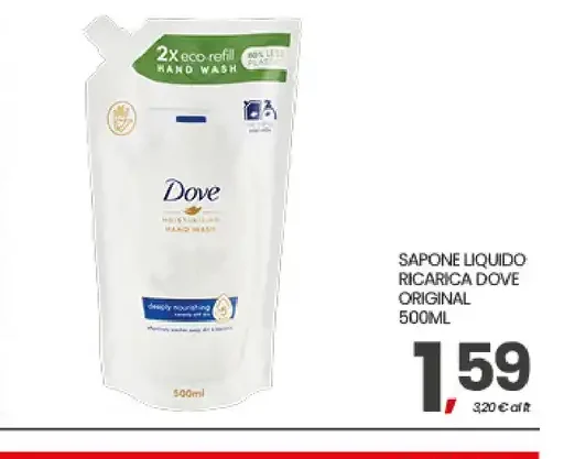 Sapone liquido ricarica Dove Original