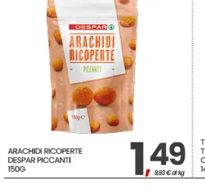 Arachidi ricoperte Despar piccanti