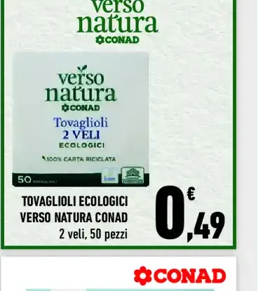 Tovaglioli ecologici Verso Natura Conad