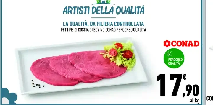 Fettine di coscia di bovino Conad percorso qualità