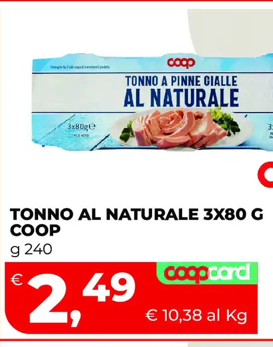 Tonno al naturale Coop