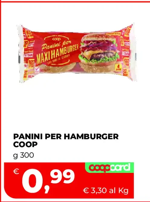 Panini per hamburger Coop