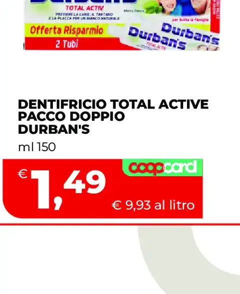 Dentifricio Total Active pacco doppio