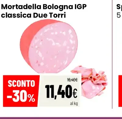 Mortadella Bologna IGP classica Due Torri