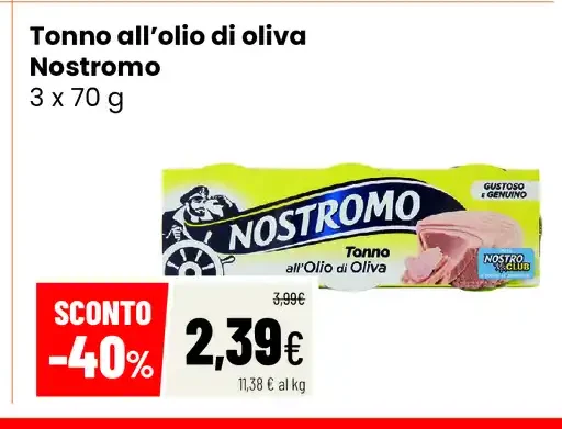 Tonno all’olio di oliva Nostromo