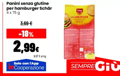 Panini senza glutine per hamburger Schär