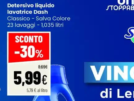 Detersivo liquido lavatrice Dash