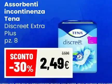 Assorbenti incontinenza Tena Discreet Extra Plus