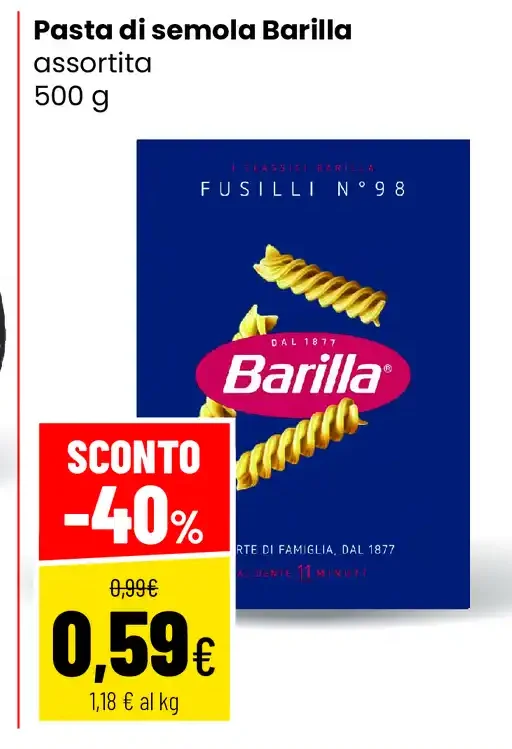 Pasta di semola Barilla assortita