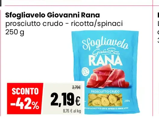 Sfogliavelo prosciutto crudo ricotta e spinaci
