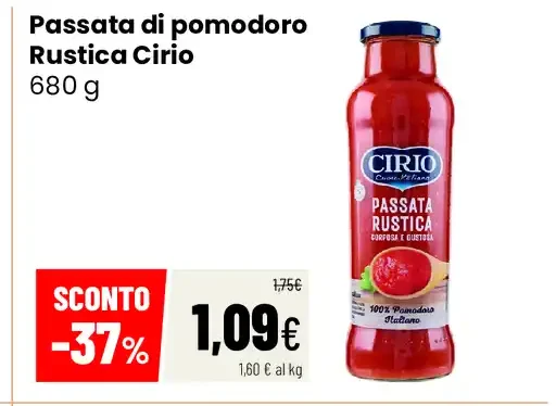Passata di pomodoro Rustica Cirio