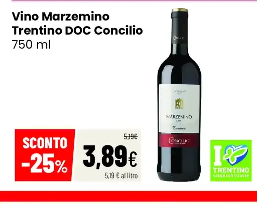 Vino Marzemino Trentino DOC Concilio