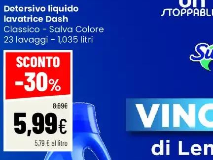 Detersivo liquido lavatrice Dash
