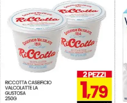 Ricotta caseificio Valcolatte